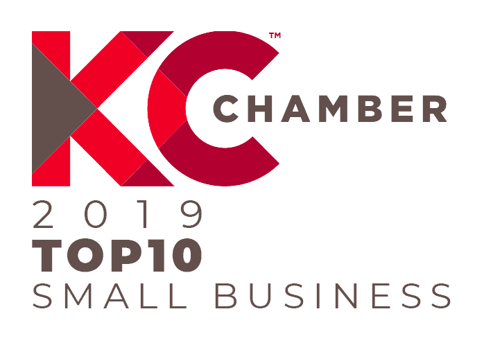 Kansas City Chamber of Commerce Top 10 Small Business logo 2019