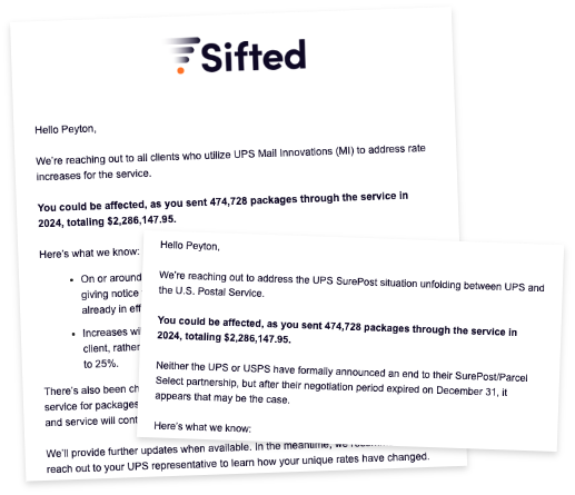 SiftedAI Event Based Alerts app screenshot